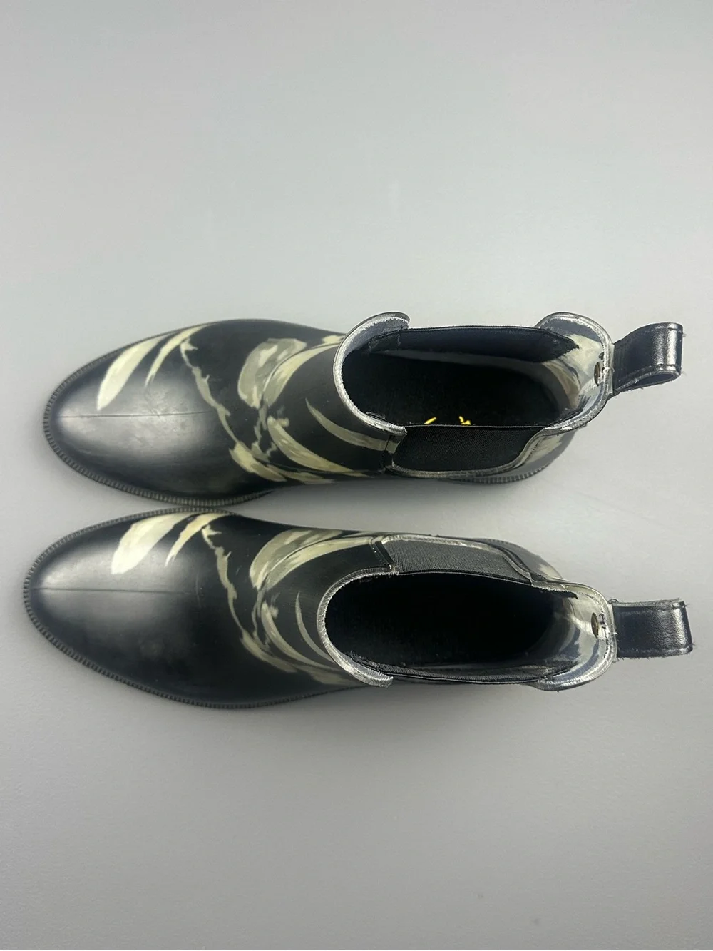 Joules Rockingham Floral Rain Chelsea Boots Waterproof Women’s US 8 Black